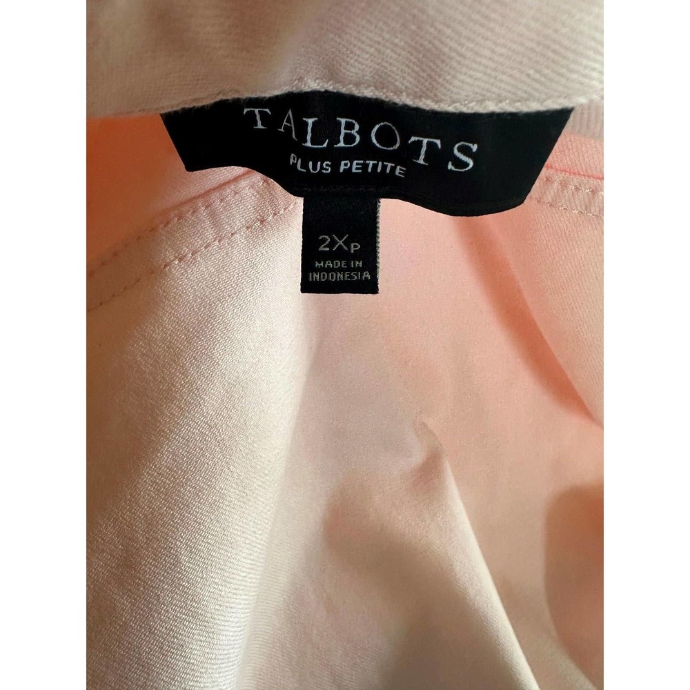 Talbots Classic Pink Denim Jean Jacket Women's Plus Size 2X 2Xp Plus Petite - Picture 6 of 10